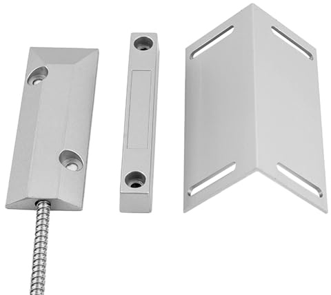 Laroal Interruptor de Puerta de Garaje, Interruptor magnético de Puerta, Alarma magnética de Puerta, Soporte de Sensor de Puerta Enrollable