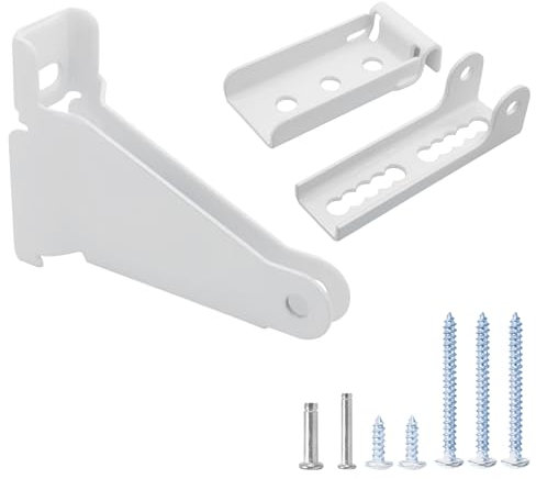 Reinforced Storm Door Closer Bracket Kit, Heavy-Duty Screen Door Closer Replacement Part for Andersen, Emco, Larson & Pella 40201 Door Repair Kits, Protecting Doors from Strong Wind Damage (White)
