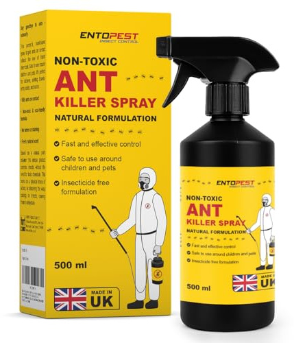 Entopest Non-Toxic Ant Killer Spray – Fast-Acting Insect Control Solution for Home, Garden, Patio & Indoor/Outdoor Use | Kills Ants on Contact | Pet & Child Safe Formula | Eco-Friendly (500ml)