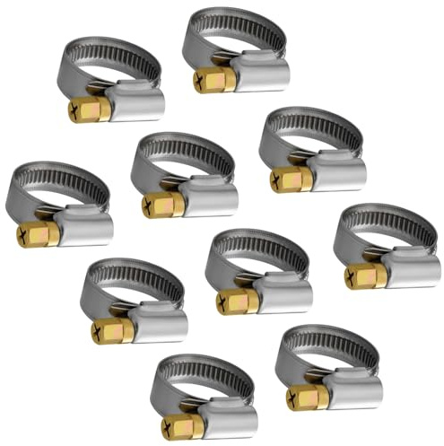 10 Stück Edelstahl Schlauchschellen mit Schneckenantrieb, DIN 3017 aus W2 – Robuste, korrosionsbeständige Verbindungslösung mit einfacher Montage und sicherer Befestigung (9 mm, 8-12 mm)