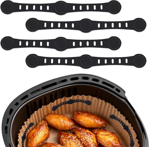 HA BIN Calamite in Silicone per Friggitrice ad Aria – Magneti Resistenti al Calore per Fissare Carta da Forno, Accessori Sicuri e Riutilizzabili per Air Fryer (4)