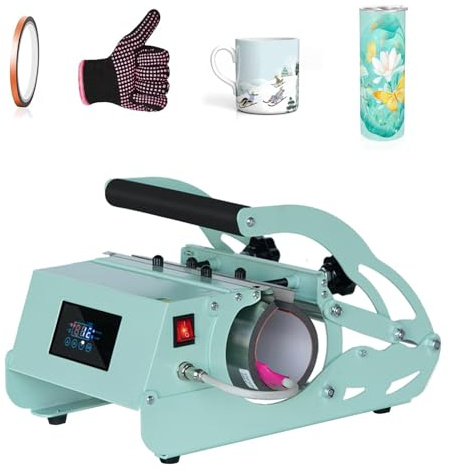 Tumbler Heat Press Machine, Tumbler Mug Press Heat Machine for 20-30 OZ Sublimation Straight Blank Skinny Glass Jar Can, Cup Heat Press for DIY Gifts to Your Family/Friends