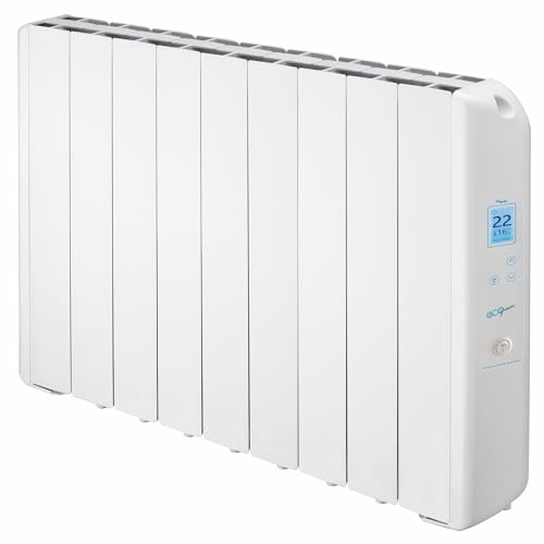 FARHO | Radiatore elettrico a inerzia fluida 990W | FARHO Eco Green WiFi 09 Elementi | Bianco | WiFi integrato | Basso consumo | Garanzia 20 anni