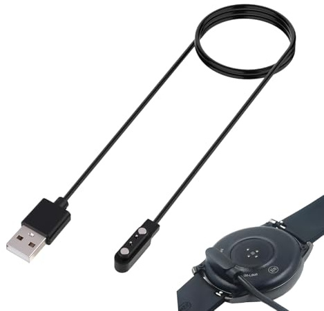 Caricatore 2 Pin 4mm, Smartwatch Universale Accessori, Cavo Ricarica Smartwatch Magnetico con Spaziatura Contatti, Adattatore per Fitness Tracker, Caricatore Universale per Dispositivi Smart (0.6m)