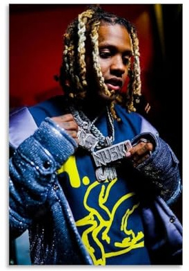 YVFCIRXTT Lil Durk Moderner Kunstdruck, Retro-Stil, Wanddekoration, Wohnzimmer, Küche, Café, wasserdichtes Poster, 40 x 60 cm, ungerahmter Stil