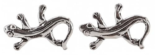 Ohrstecker aus Silber, zierliche Schutzsymbol Ohrringe, kleiner Gecko