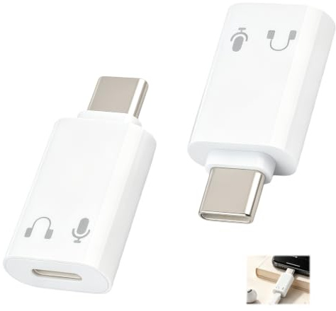 Adaptateur USB C Lightning DAC Lot 2 Audio Musique Plug&Play Contrôle Ligne | Lot 2 adaptateurs audio USB C Lightning DAC, conversion stable sans bruit, contrôle en ligne écouteurs compatible, boîtier al