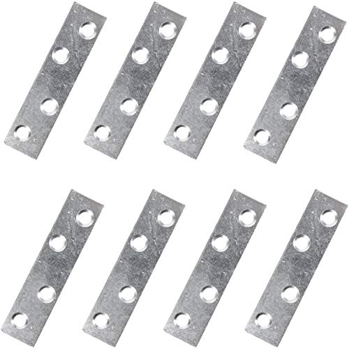 10x Zinc Plated 75mm Mending Plates - Heavy Duty Metal - Repair Flat Fixing Joining/DIY