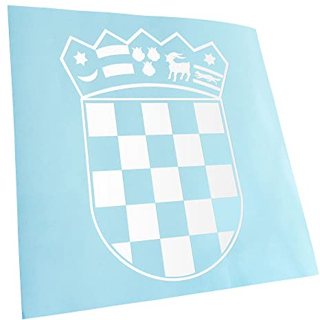 Kiwistar - Autoaufkleber - Flagge Kroatien Wappen Aufkleber für Auto, Laptop, Fahrrad, LKW, Motorrad Mehrfarbig JDM Decal Racing