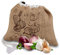 FACKELMANN Obst-/Gemüsebeutel klein, Beutel: Jute/Polyester, Braun/Weiß, ca. 27,5 x 23 cm