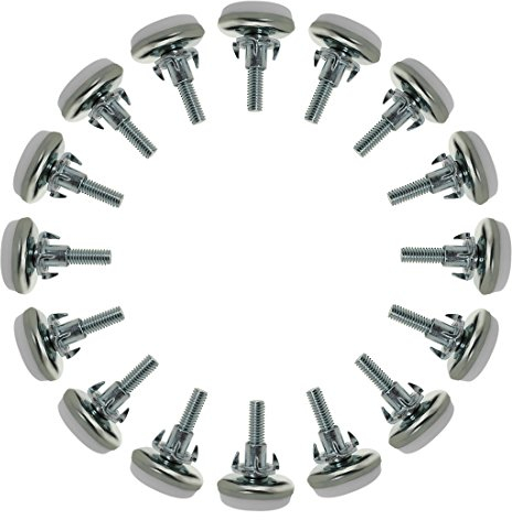 sourcing map 16Stk. Verstellbare Möbelfüße Nivellierfüße Einstellbare Richtmaschine für Möbel Tischbein M6 x 25 x 30mm