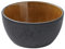 BITZ Schüssel, Schale, Müslischale, Snackschale aus Steingut, 14 cm im Durchmesser, Schwarz/Amber