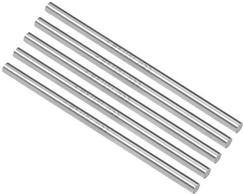 sourcing map Runde Stahlstange, 4,8 mm HSS-Drehmaschine, 100 mm lang, für Wellengetriebe, Bohrmaschinen, Drehmaschinen, Mini-Achse, zylindrischer Stift, Heimwerker-Werkzeug, 5 Stück