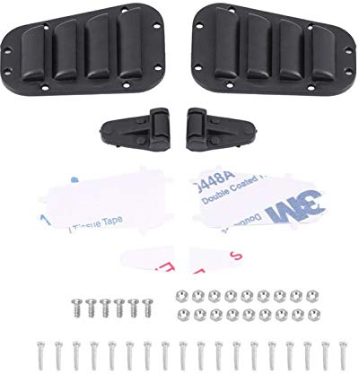 Dilwe RC Car Intake Grille & Motor Abdeckungs Scharnier, Kunststoffeinlassgitter Motorabdeckungsscharniere mit Aufklebern für 1/10 RC Car Upgrade Zubehör