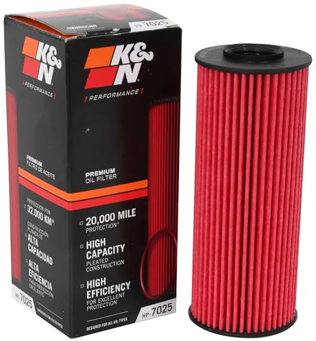 K&N Premium-Ölfilter: Entwickelt zum Schutz Ihres Motors: Kompatibel mit ausgewählten CHRYSLER/DODGE/JEEP/RAM-Fahrzeugmodellen (siehe Produktbeschreibung für Liste kompatibler Fahrzeuge), HP-7025