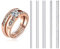 IME Ajusteur de taille de bague invisible en silicone transparent pour bagues lâches, 5 tailles pour presque toutes les bagues