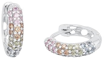 Prinzessin Lillifee Creolen 925 Sterling Silber Mädchen Kinder Ohrschmuck, mit Zirkonia synth., 1,2 cm, Silber, Kommt in Schmuck Geschenk Box, 2027907