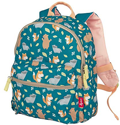 SIGIKID 25131 Rucksack Fuchs Colori Mädchen und Jungen Kinderrucksack empfohlen ab 2 Jahren grün, 30x23x17 cm
