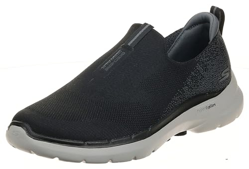 Skechers Men's Go Walk 6 Sneaker, Black, 9 UK