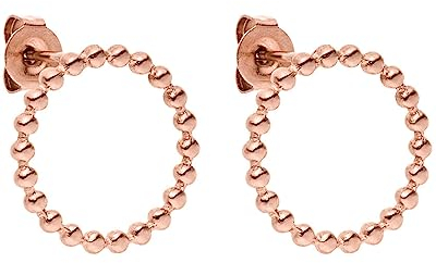 PURELEI® Karma Ohrringe (Roségold) – Damenohrringe aus langlebigem Edelstahl – Wasserfeste Ohrringe Damen – 1,5 cm Durchmesser – Modeschmuck für deinen individuellen Look Sterling-Silber