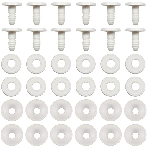 TOAOB 20 Sätze Puppen Gelenke Teddygelenke Weiß Kunststoff Puppengelenke Tiergelenke 30mm Gelenkscheiben DIY Puppe Herstellung Zubehör für Marionette Häkeltiere Bastelbedarf