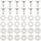 TOAOB 20 Sätze Puppen Gelenke Teddygelenke Weiß Kunststoff Puppengelenke Tiergelenke 30mm Gelenkscheiben DIY Puppe Herstellung Zubehör für Marionette Häkeltiere Bastelbedarf