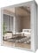 INTERWOOD Modern Full Mirror 2&3 Sliding Doors Wardrobe With Adjustable Shelves, Hanging Rails, Bedroom Furniture (White 120cm)