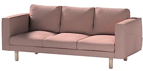 dekoria Ersatz für Bezug für Norsborg 3-Sitzer Sofa Sofahusse passend für Modell Nikkala Altrosa