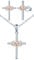 INFINIONLY Women's girl's Necklace Pendant and Earrings Studs, 925 sterling silver Jewellery-sets, Silver cross inlaid with rose gold infinity symbol, Double color plating process, Inlaid zircon