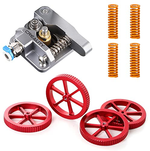 Creality 3D Official Printer Upgrade Kit with All Metal MK-8 Extruder, 4 PCS Red Hand Twist Leveling Nuts and 4 PCS Bed-Level Springs for Ender 3/Ender 3 V2/Ender 3 Pro/Ender 5 and CR 10 Series