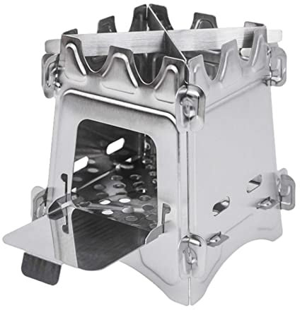 Stainless Steel Firewood Stove, Outdoor Barbecue Grill, Portable Folding Camping Firewood Stove, Outdoor Portable BBQ Grill Camping Family Picnics Autoecho