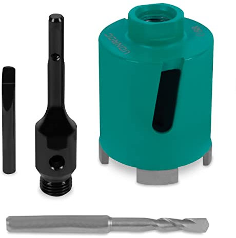 VONROC Carotteuse diamant SDS-Plus - 68mm - Universel - carotteuse diamant, foret de centrage, goupille d'expulsion et adaptateur SDS-plus inclus