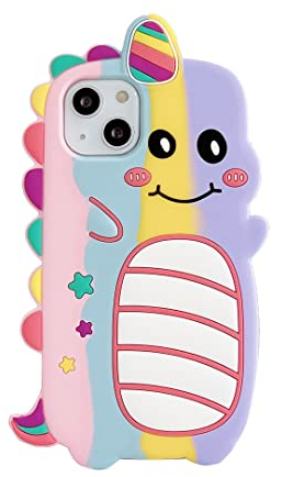 CrazyLemon iPhone 7/8 Hülle, für iPhone SE 2020 Hülle, Weich Silikon 3D Komisch Einhorn Karikatur Handyhülle - Regenbogen