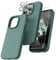 TOCOL Silicone for iPhone 14 Pro Case 6.1-Inch, Liquid Silicone Multi-Color Slim Silky-Soft Touch Anti-Scratch Shockproof Protective Phone Cover, Midnight Green