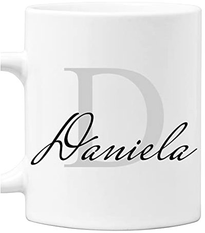 Colorfamily Tazza Mug PERSONALIZZABILE con Iniziale e Nome - Lettera D - in ceramica