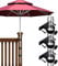 VANROUG Parasol Clamp Bracket, Patio Umbrella Holder Outdoor Clamp Mount Bracket for Deck Railing Fences,Balcony or Courtyard(3 PCS Black)