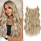 FESHFEN Secrets Haare Extensions Lange Gewellt Haarverlängerung Invisible Secret Haarextension Synthetik Hair Unsichtbarem Haarteile für Frauen, Dreckiges Blond 50 cm