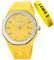SKMEI Orologio da uomo in silicone, facile da leggere, impermeabile, sportivo, casual, alla moda, analogico, al quarzo, luminoso, regalo per padri, nero, G9299giallo, Alla moda