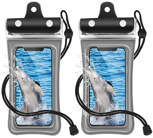 VFANDV Funda Impermeable Móvil 2 Unidades, IPX8 Flotante Universal Bolsa para Móvil Estanca Funda Agua Movil, 7'' Bolsa para Móvil Estanca a Prueba de Agua para iPhone 14 Pro XS XR Samsung Galaxy