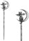 LANGHONG QHZB Lot de 2 épingles à cheveux rétro en forme de croissant de lune pour femme