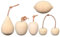 SEWACC 5pcs Unfinished Wooden Fruits, 3D Christmas Wooden Fruit Ornaments Fruit Shape Art Crafts Xmas Tree Hanging Ornament for Thanksgiving Christmas Party Decor