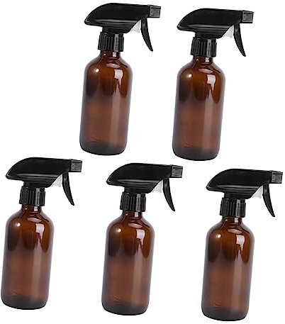 minkissy Lot De 5 Vaporisateurs Rechargeables En Verre De 250 Ml Anti-adhérents Pour Coiffure Et Jardinage