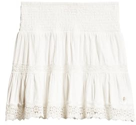Superdry Damen Ibiza Minirock mit Spitzenmix Wollweiß 42