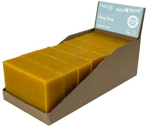 Friendly Soap - Naked & Natural Invigorating Ylang Ylang (7 x 95g), Plant-Based, Cruelty-Free, Made By Hand, No Preservatives or Sulphates, Recyclable, Sustainable, Environmentally Friendly