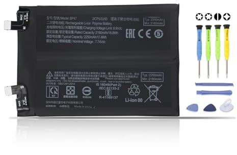K KYUER BP47 Telefono Batteria di ricambio Compatibile con Xiaomi Redmi Note 11 Pro Plus 5G, Xiaomi Redmi Note 11 Pro+ 5G Dual SIM 128GB 6GB/128GB 8GB/256GB 8GB RAM Rechargeable Battery con Toolkit
