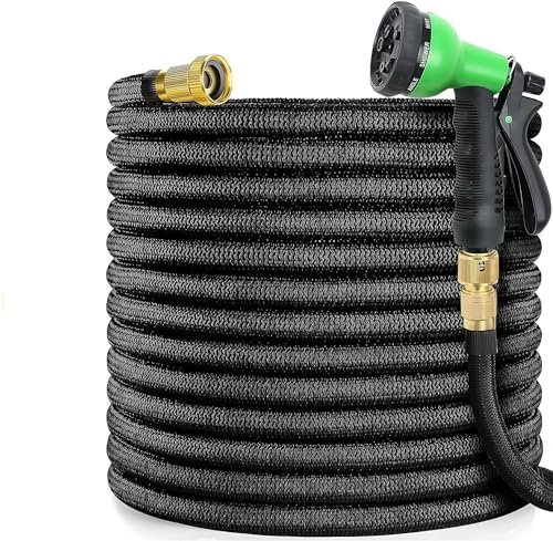 AntDau71® - Tubo Magico per irrigazione Da Giardino Allungabile Magic Hose Per Innaffiare Estensibile Varie Misure Dotato Di 8 Modalità Di Pistola Ad Acqua (10/50 metri)