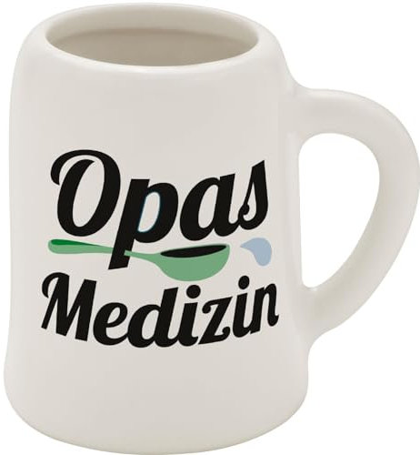 GRUSS & CO Schnapskrug mit Motiv Opa | New Bone China, 5 cl, Mini-Krug mit Spruch | Lustiges Geschenk, Party, Männergeschenk | 73836