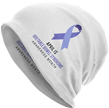 Winter Thermomützen Monat Der Aufklärung Über Reizdarmsyndrom Strick Beanie Einstellbare, Mehrweg Schädel Cap Beanie Winter Mütze Für Damen Herren Outdoor