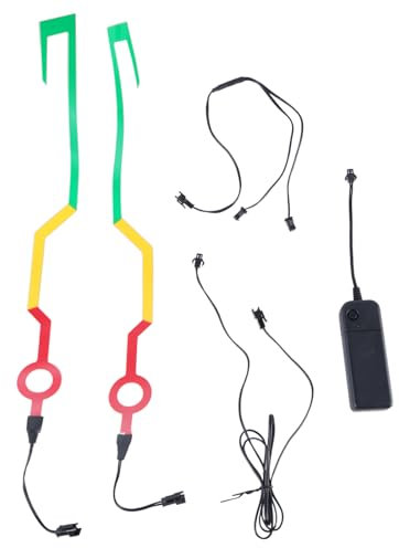 NIHUIFA - Motorradhelm für Fahrradhelm, LED-Aufkleber, Nachtlicht, Helm mit 3 Modi