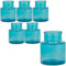 gouveo 6er Set Glasvasen Cylinrical 120 blau - Runde Moderne Blumenvasen aus Glas - Zeitlose Deko-Vasen für Zuhause, Hochzeiten, Geburtstage, Feste (VC120B)